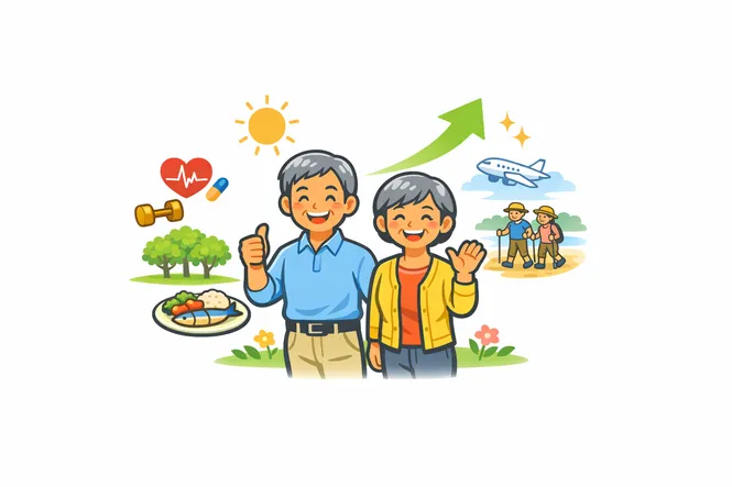 笑顔の高齢夫婦