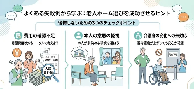 要介護2のサービスや施設を選ぶ際のよくある失敗例