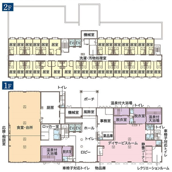館内図１F～２F