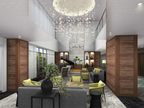 1Fエントランスラウンジ(完成予想CG)