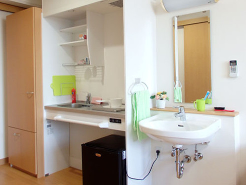 居室洗面台、ミニキッチン