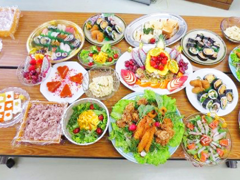 母の日パーティーのお食事