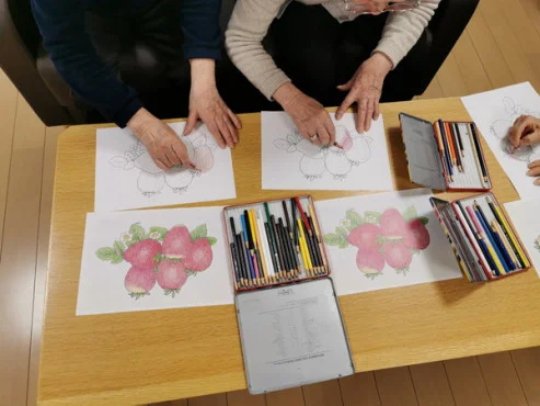 普段の様子（塗り絵）