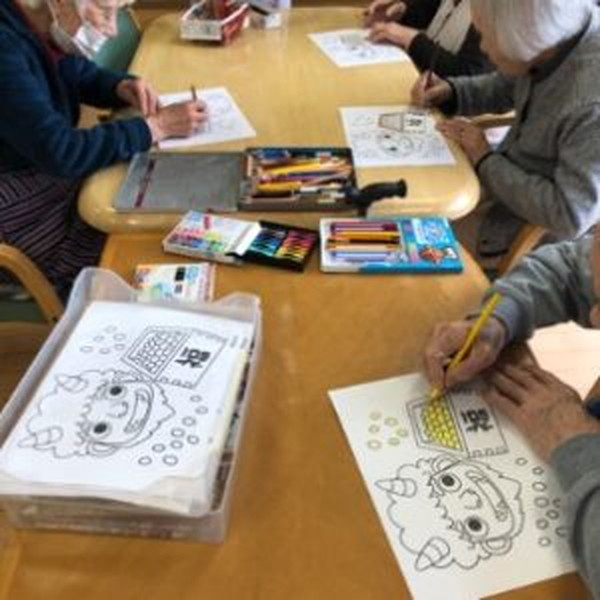 レクリエーション（節分）の様子