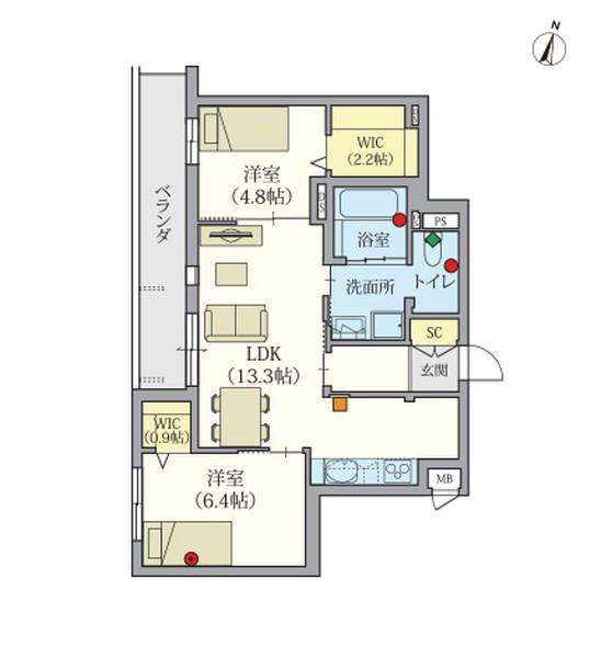 ヘーベルVillage立川幸町 ペルレ立川