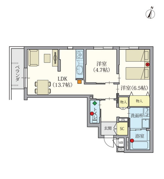 ヘーベルVillage立川幸町 ペルレ立川