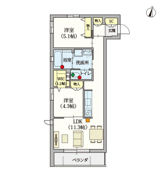 ヘーベルVillage南烏山 Trianon