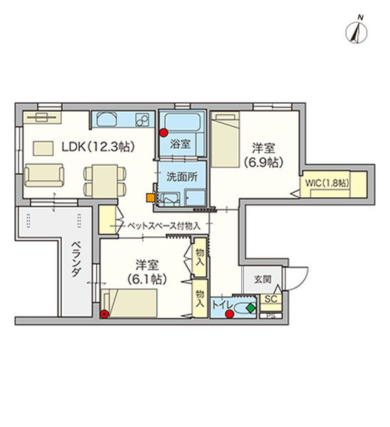 ヘーベルVillage世田谷1丁目 Paysage Clair