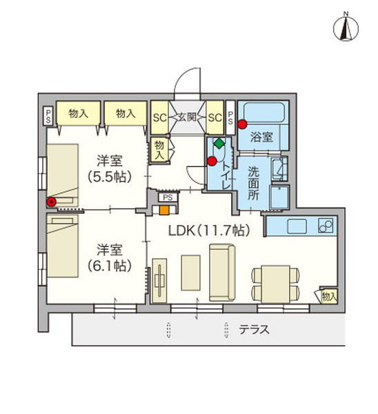 ヘーベルVillage大師公園 Village Daishi Hills 四番館