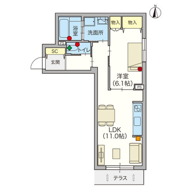 ヘーベルVillage大師公園 Village Daishi Hills 四番館