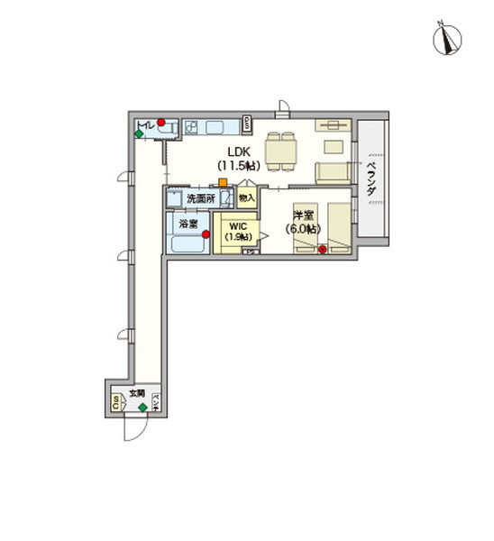 ヘーベルVillage西立川 シャドウ グリーン