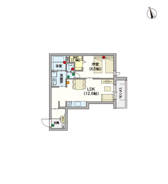 ヘーベルVillage西立川 シャドウ グリーン