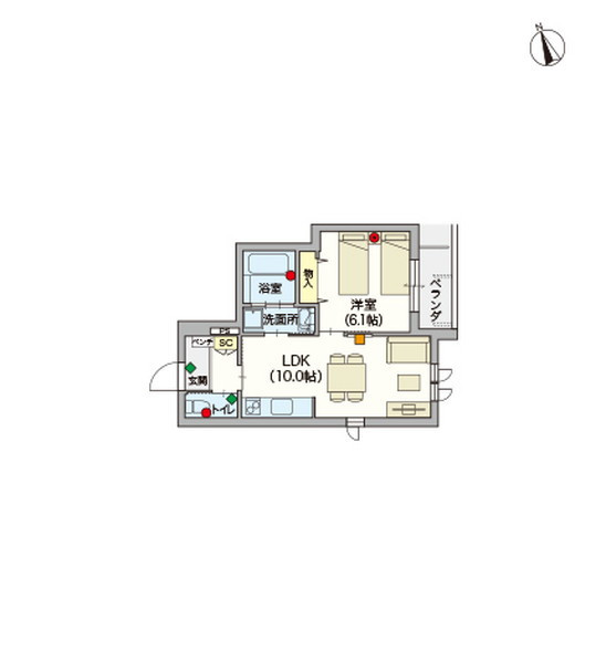 ヘーベルVillage西立川 シャドウ グリーン